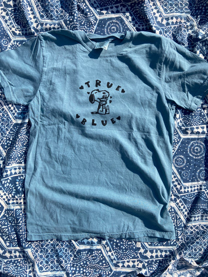 True Blue - Boygenius Handprinted T-Shirt