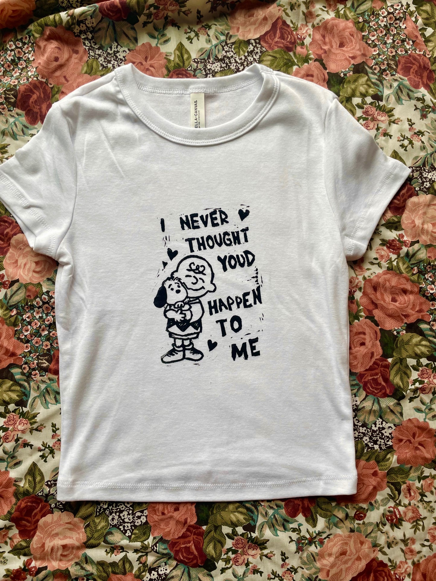 Leonard Cohen- Boygenius Handprinted Baby Tee