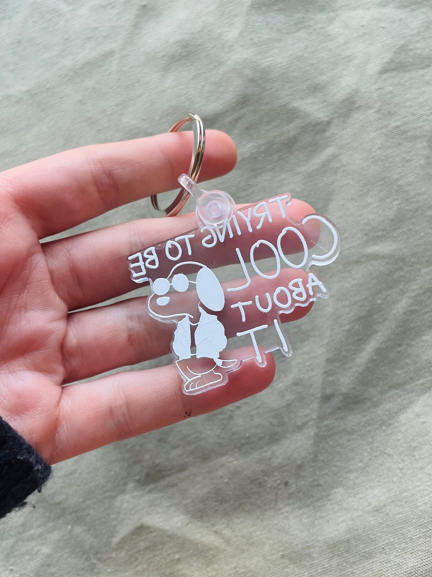 Cool About It Acrylic Keychain