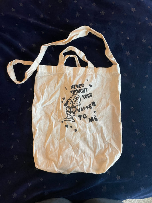 Leonard Cohen- Boygenius Handprinted Tote Bag