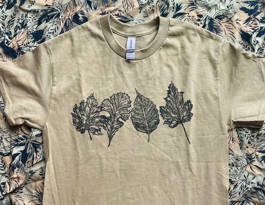 Leaves- Handprinted T-Shirt