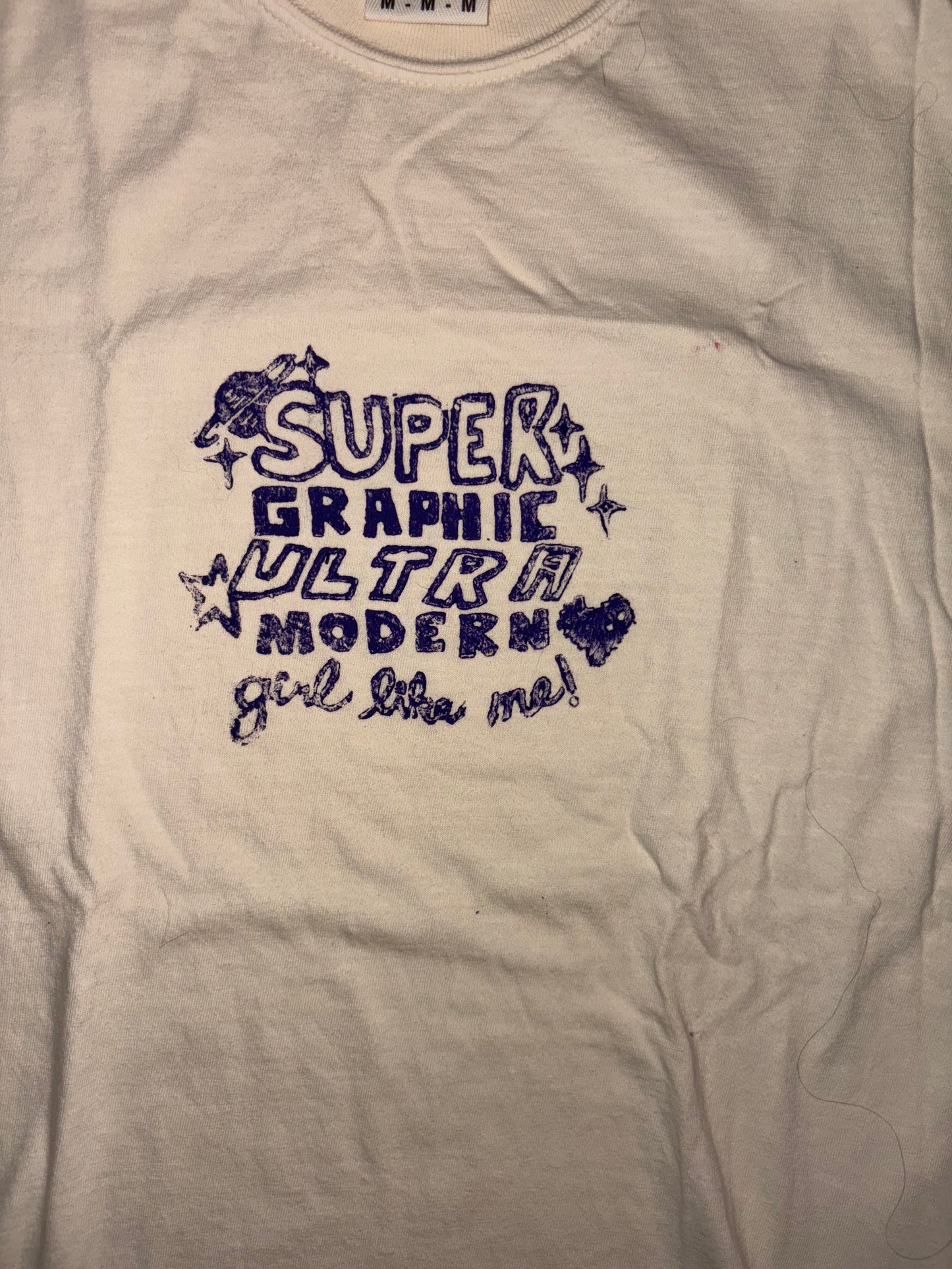 MISPRINT Super Graphic Ultra Modern Girl T-Shirt- Medium