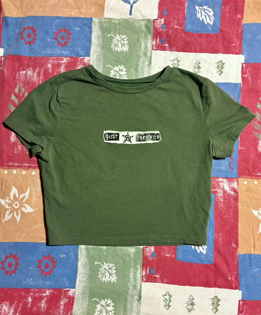 Adrienne Lenker- Upcycled Cropped T Shirt M Green