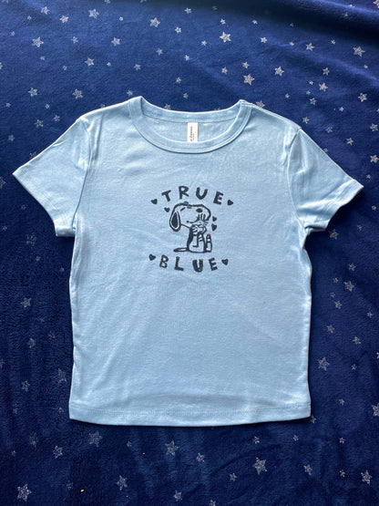 True Blue- Boygenius Handprinted Baby Tee