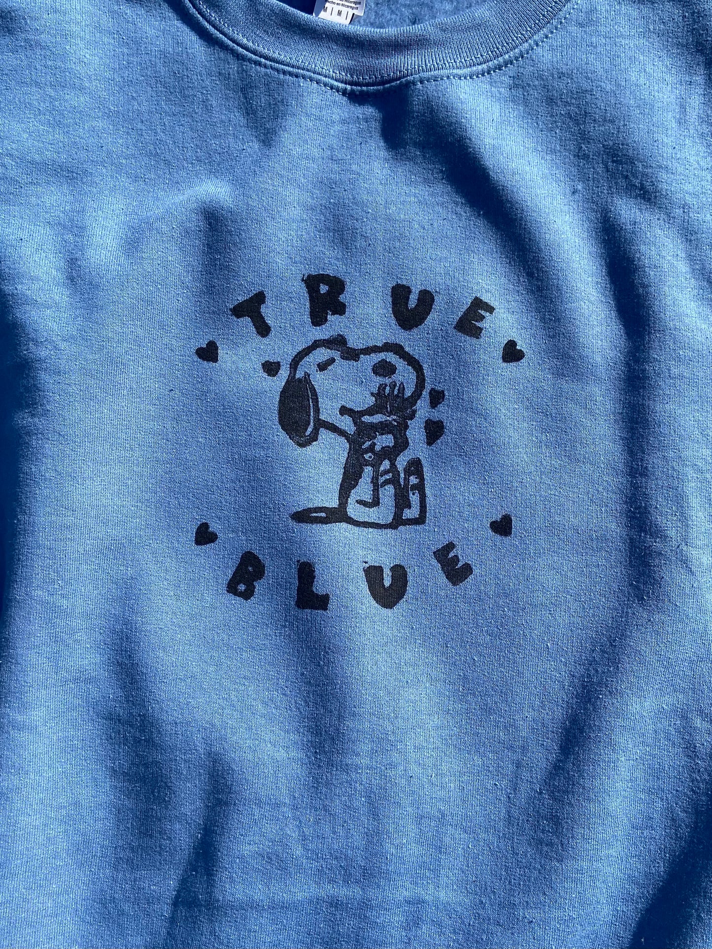 True Blue - Boygenius Handprinted Crewneck Sweatshirt