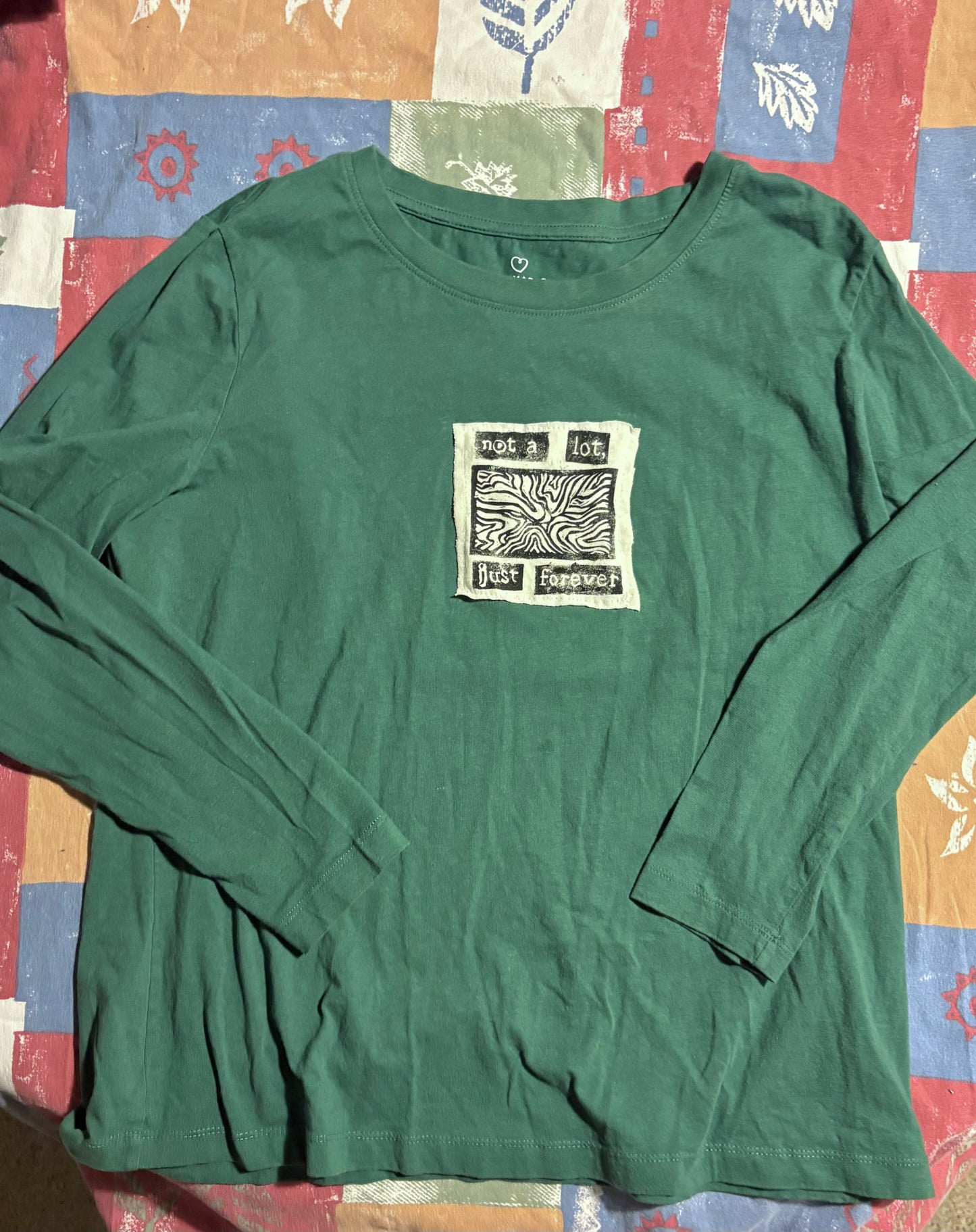 Adrienne Lenker- Upcycled Long Sleeve T Shirt XL Green