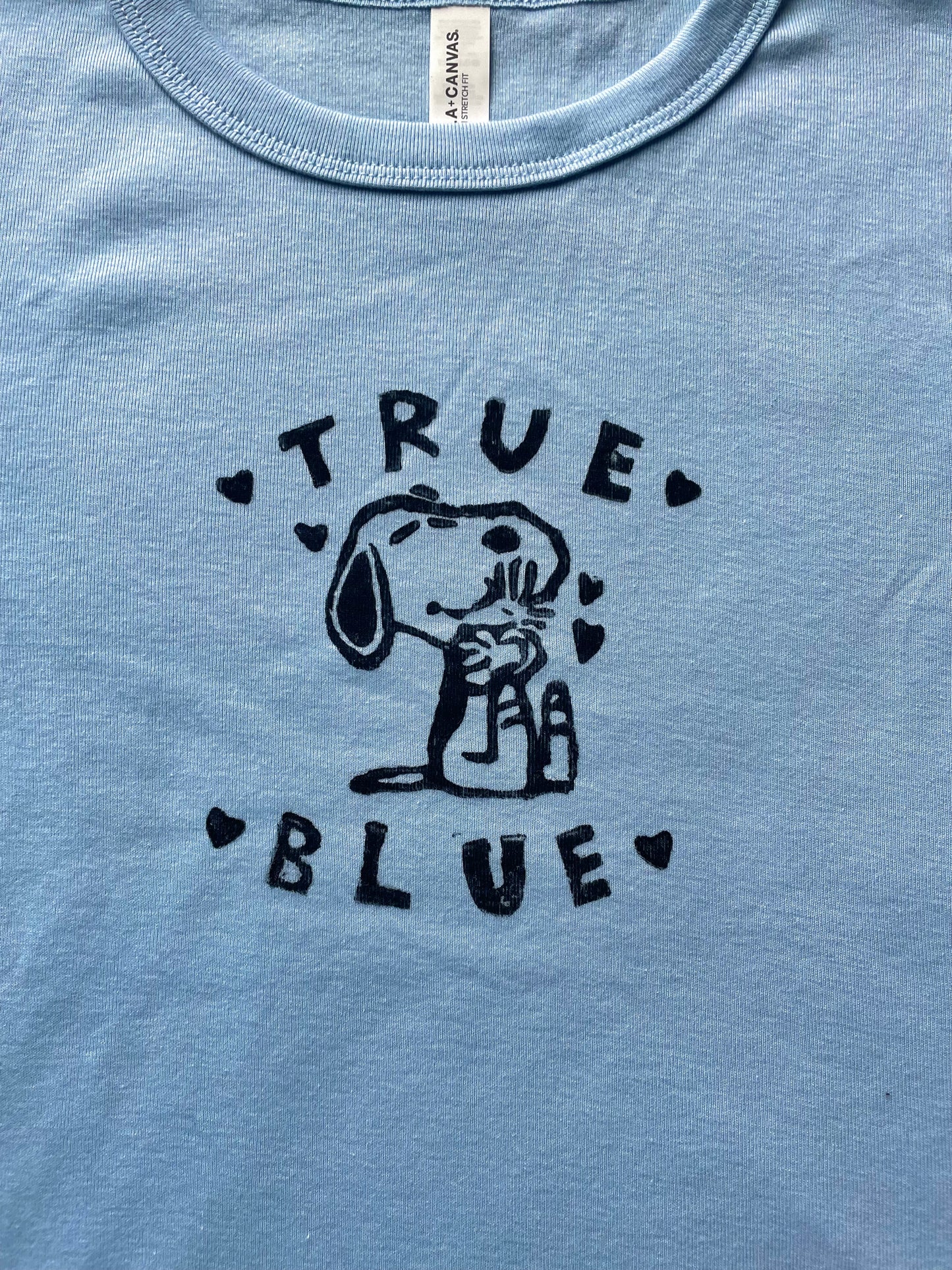 True Blue- Boygenius Handprinted Baby Tee