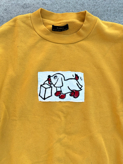 Clifford Upcycled Patch Crewneck Sweatshirt Medium