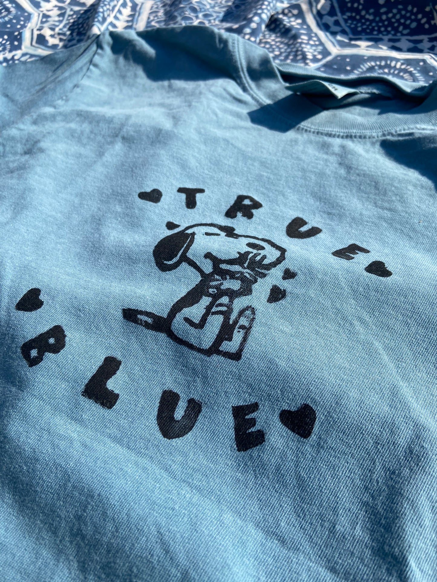 True Blue - Boygenius Handprinted T-Shirt