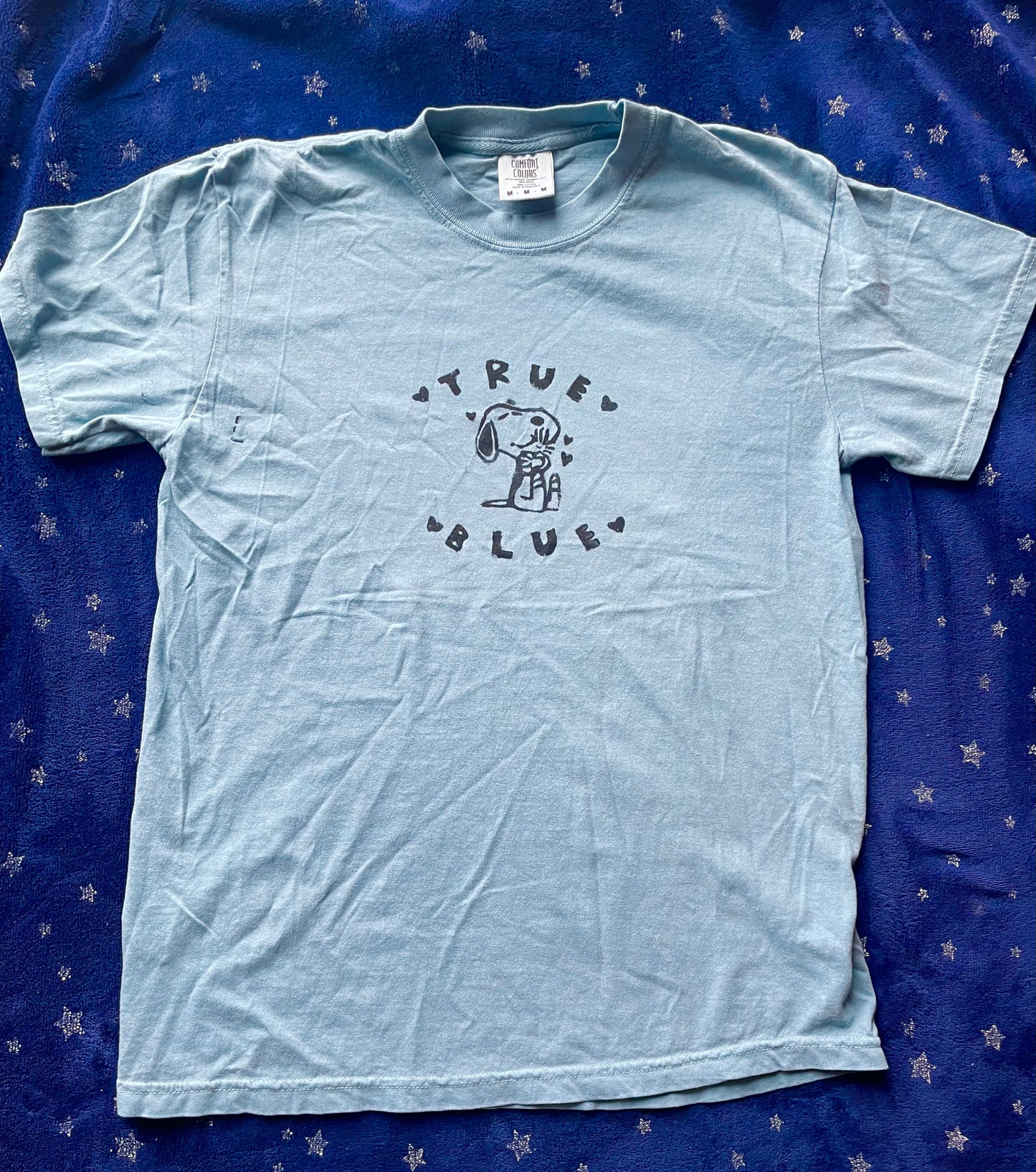 MISPRINT True Blue T Shirt- Medium