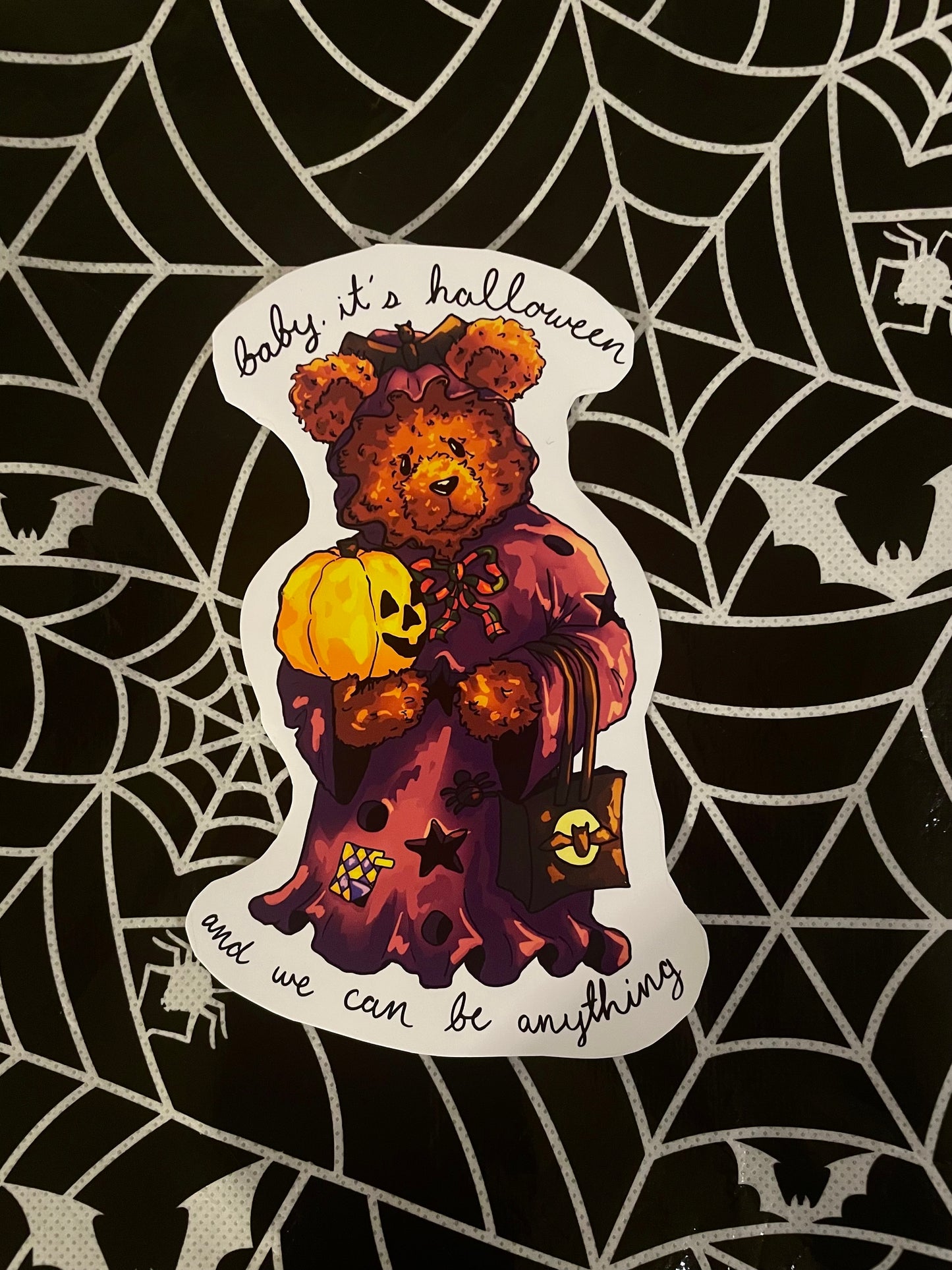 Spookytime Bear Halloween Stickers- With or Without Lyrics