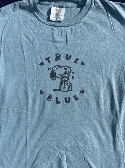 True Blue- Boygenius Handprinted Baby Tee