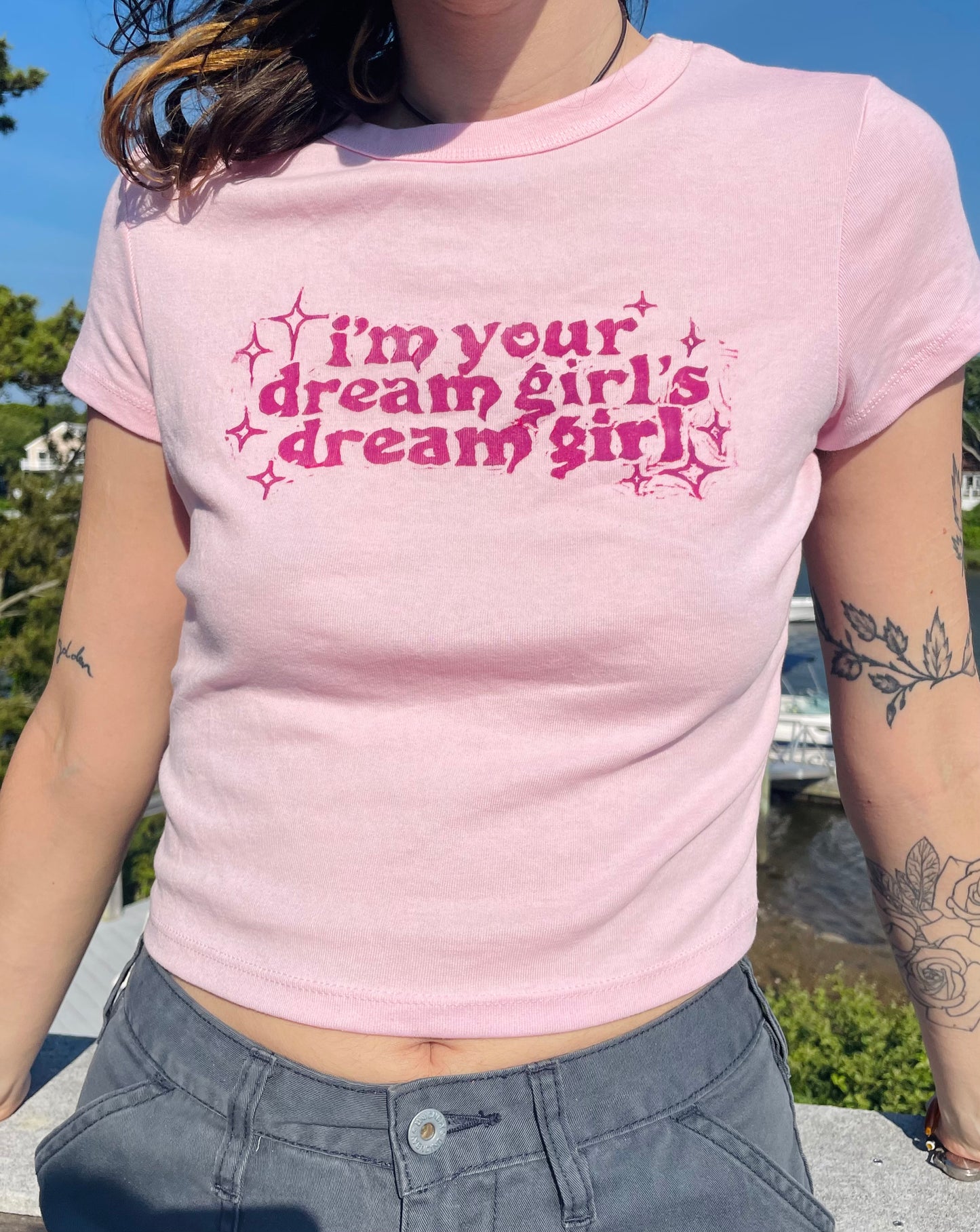 Dream Girl- Chappell Roan Handprinted Baby Tee