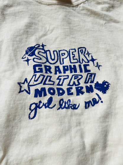 Super Graphic Ultra Modern Girl- Chappell Roan Handprinted T-Shirt