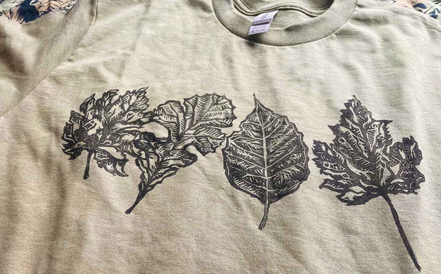 Leaves- Handprinted T-Shirt