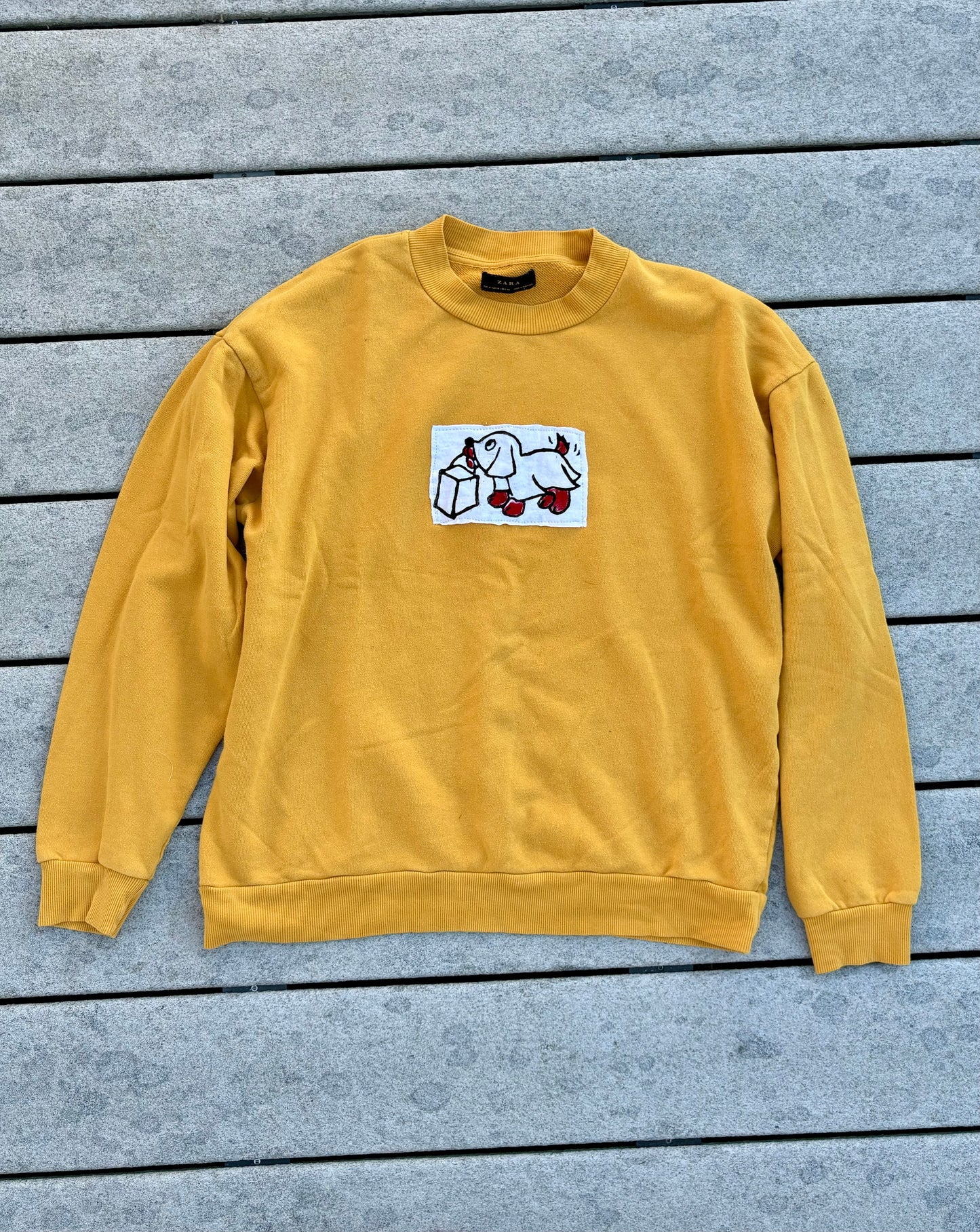 Clifford Upcycled Patch Crewneck Sweatshirt Medium