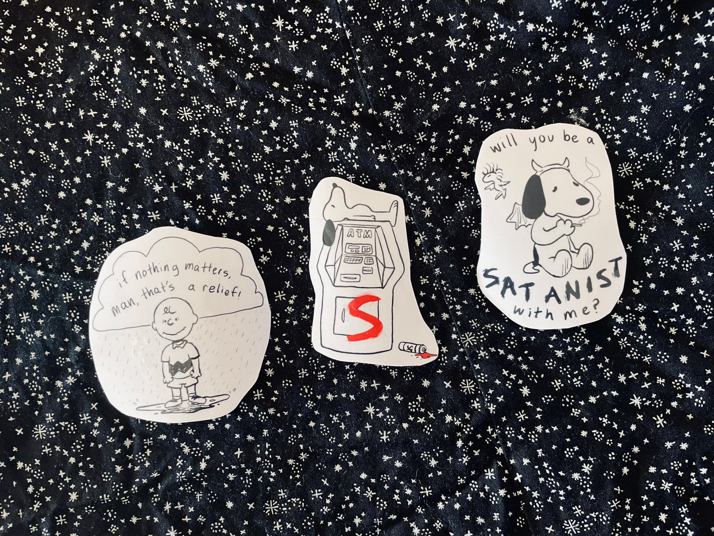 Boygenius Stickers- Satanist, Anarchist, Nihilist