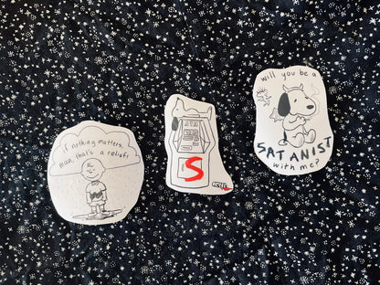 Boygenius Stickers- Satanist, Anarchist, Nihilist