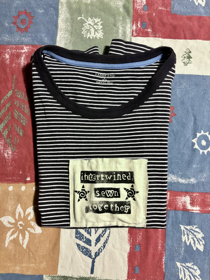 Adrienne Lenker- Upcycled Short Sleeve T Shirt L Striped