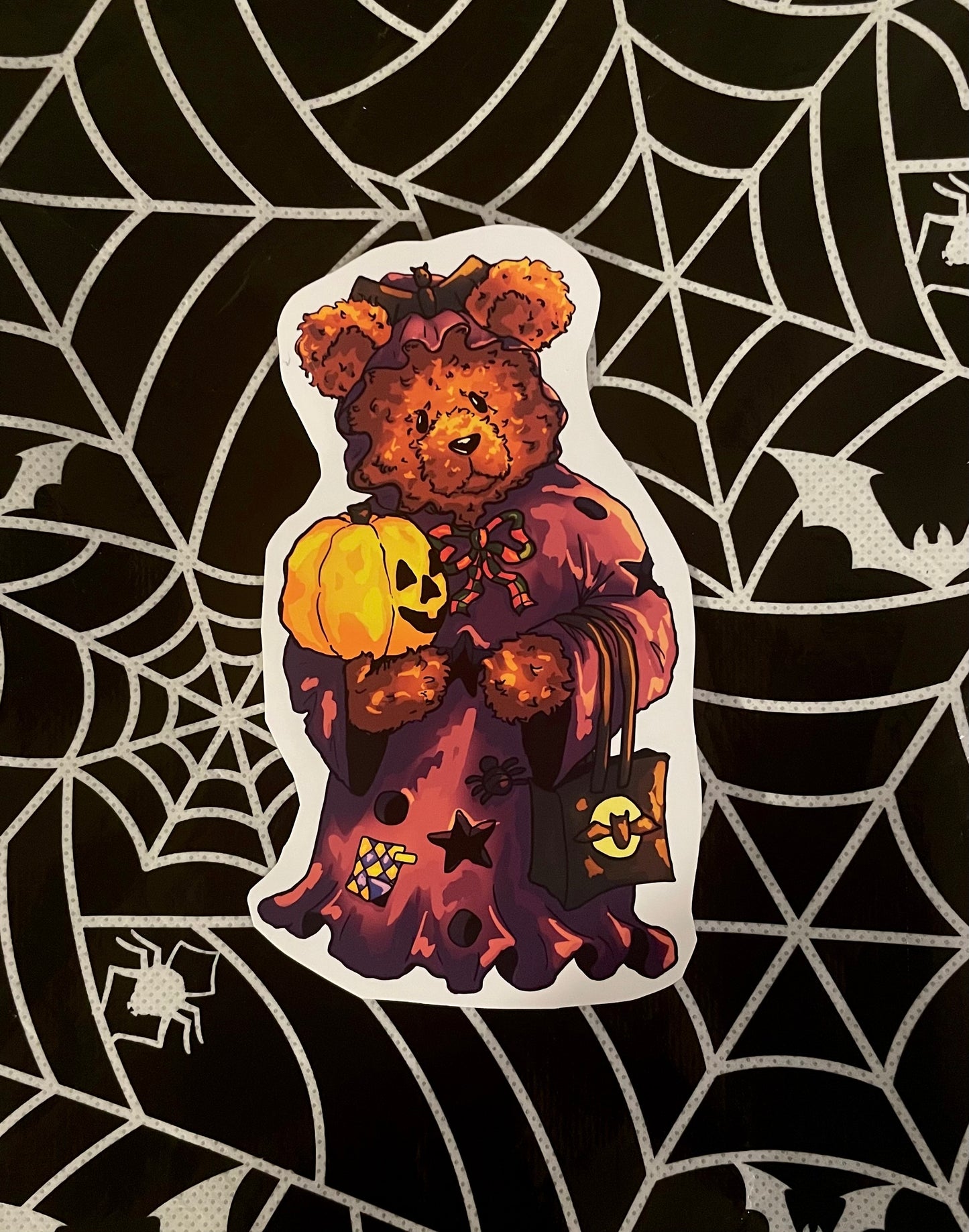 Spookytime Bear Halloween Stickers- With or Without Lyrics