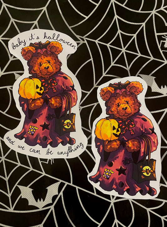 Spookytime Bear Halloween Stickers- With or Without Lyrics