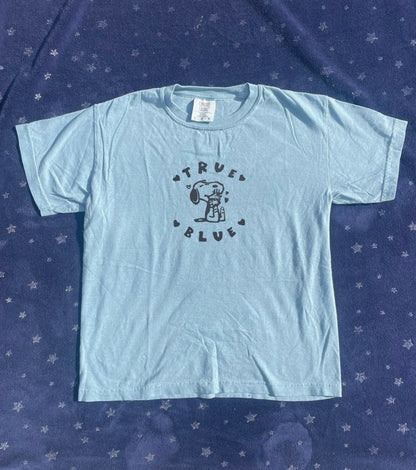 True Blue- Boygenius Handprinted Baby Tee