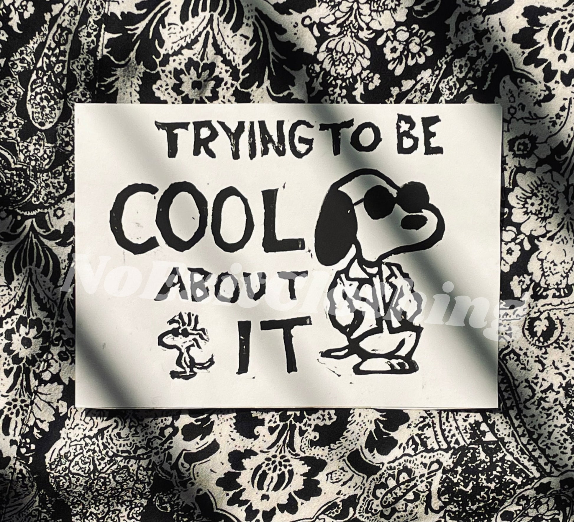 Boygenius "Cool About It” Original Linocut Print Poster Wall Decor