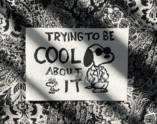 Boygenius "Cool About It” Original Linocut Print Poster Wall Decor