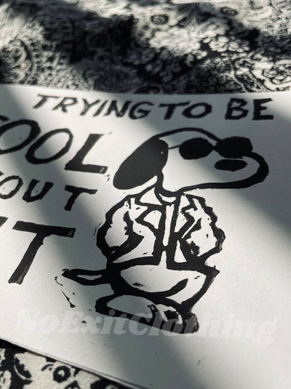 Boygenius "Cool About It” Original Linocut Print Poster Wall Decor