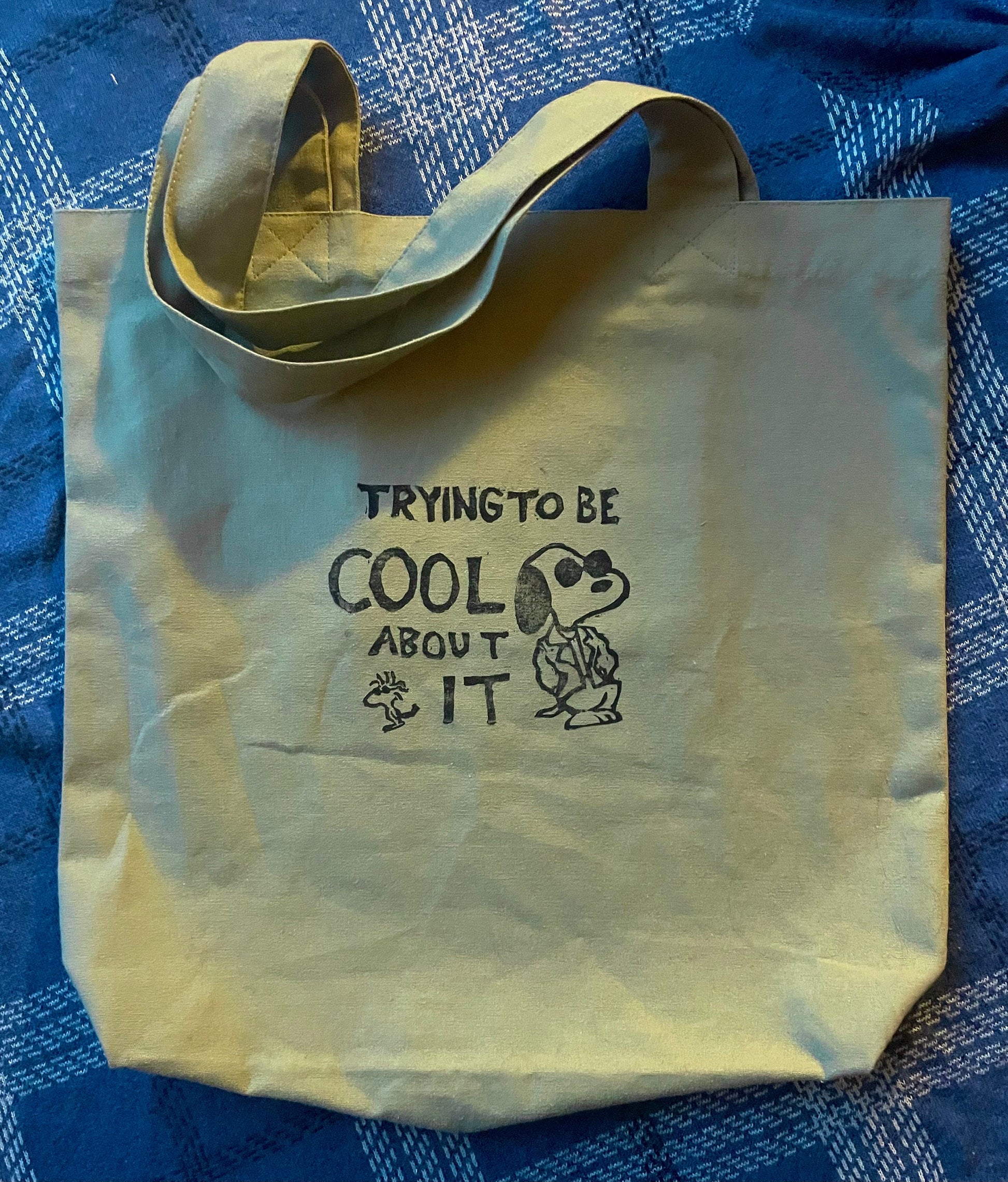 Boygenius Cool About It Olive Color Tote Bag